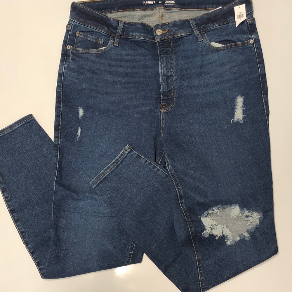 Old navy Rockstar super skinny extra high rise jeans size 20